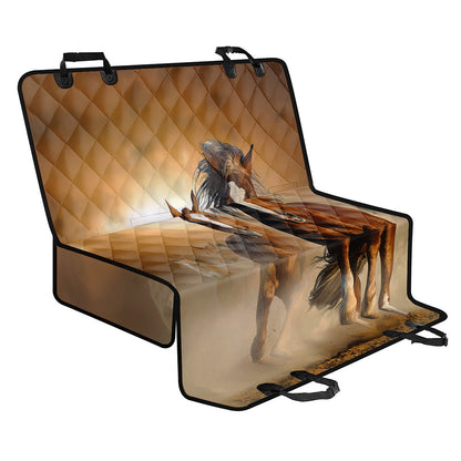 Running Wild Horses Print Pet Car Back Seat Cover