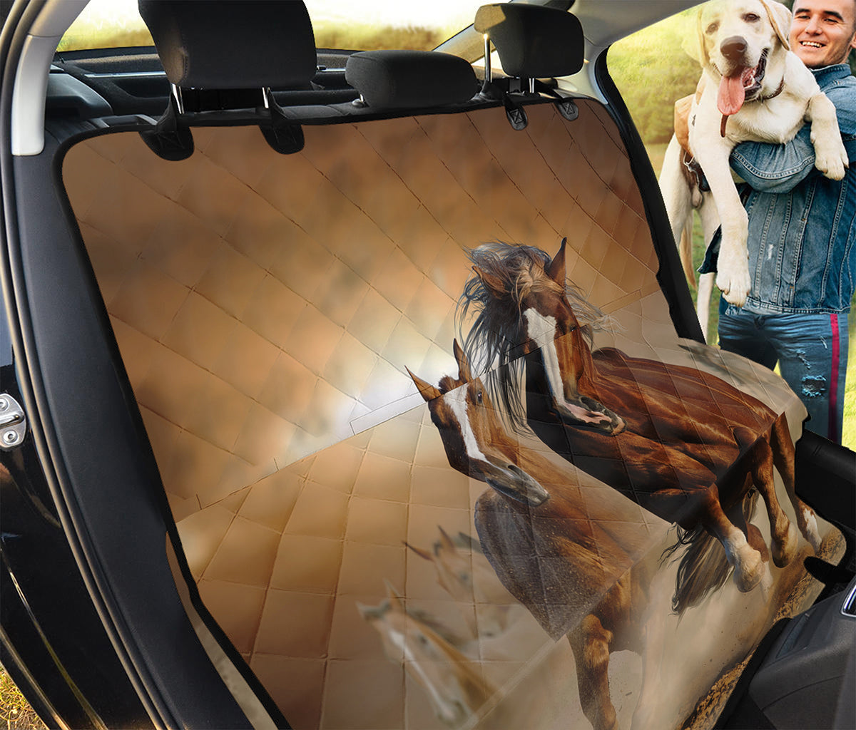 Running Wild Horses Print Pet Car Back Seat Cover