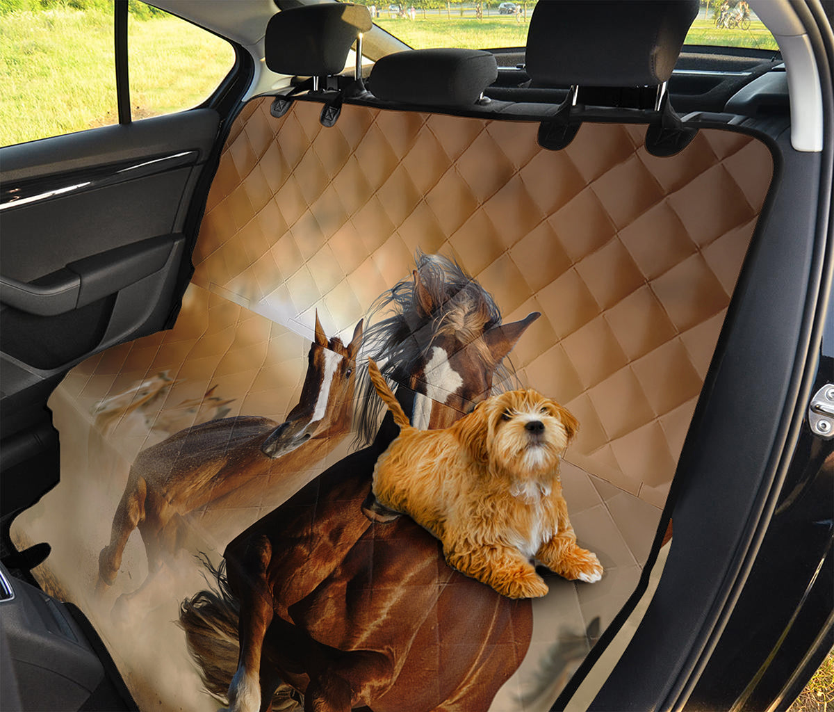 Running Wild Horses Print Pet Car Back Seat Cover