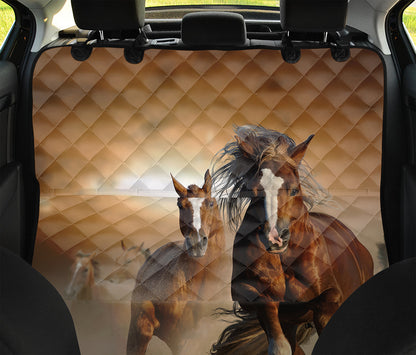 Running Wild Horses Print Pet Car Back Seat Cover