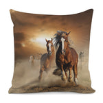 Running Wild Horses Print Pillow Cover
