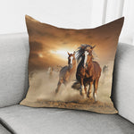 Running Wild Horses Print Pillow Cover