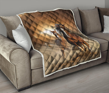 Running Wild Horses Print Quilt