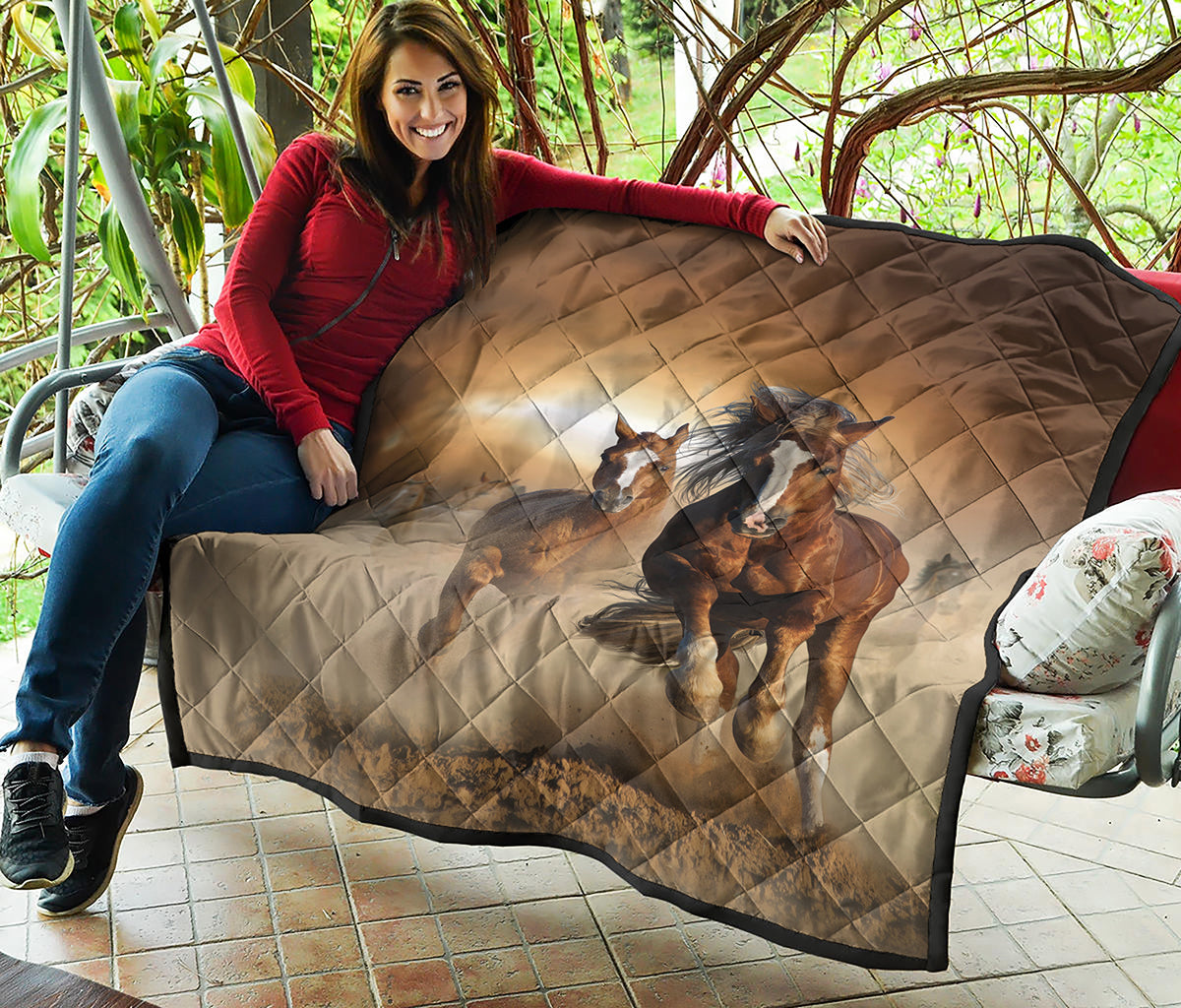 Running Wild Horses Print Quilt