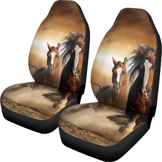 Running Wild Horses Print Universal Fit Car Seat Covers