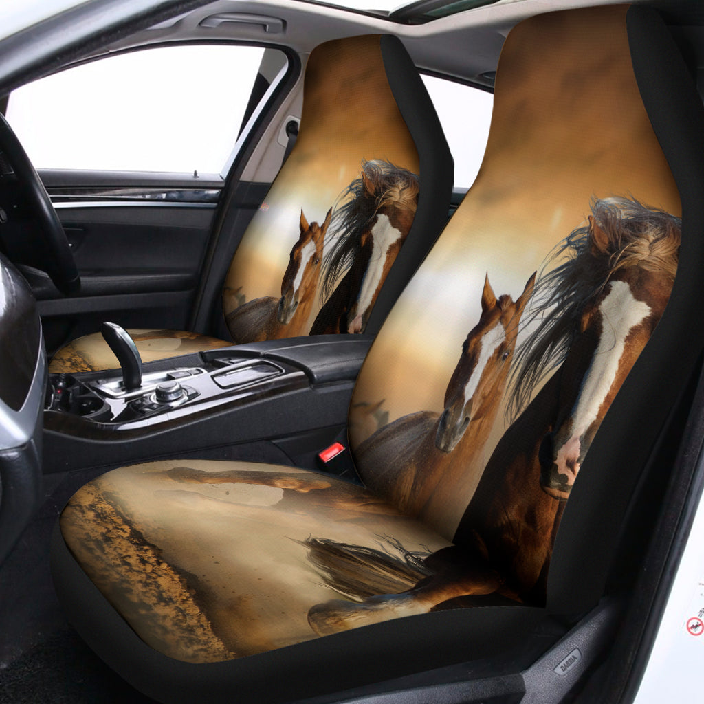 Running Wild Horses Print Universal Fit Car Seat Covers
