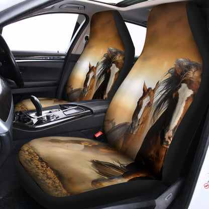 Running Wild Horses Print Universal Fit Car Seat Covers