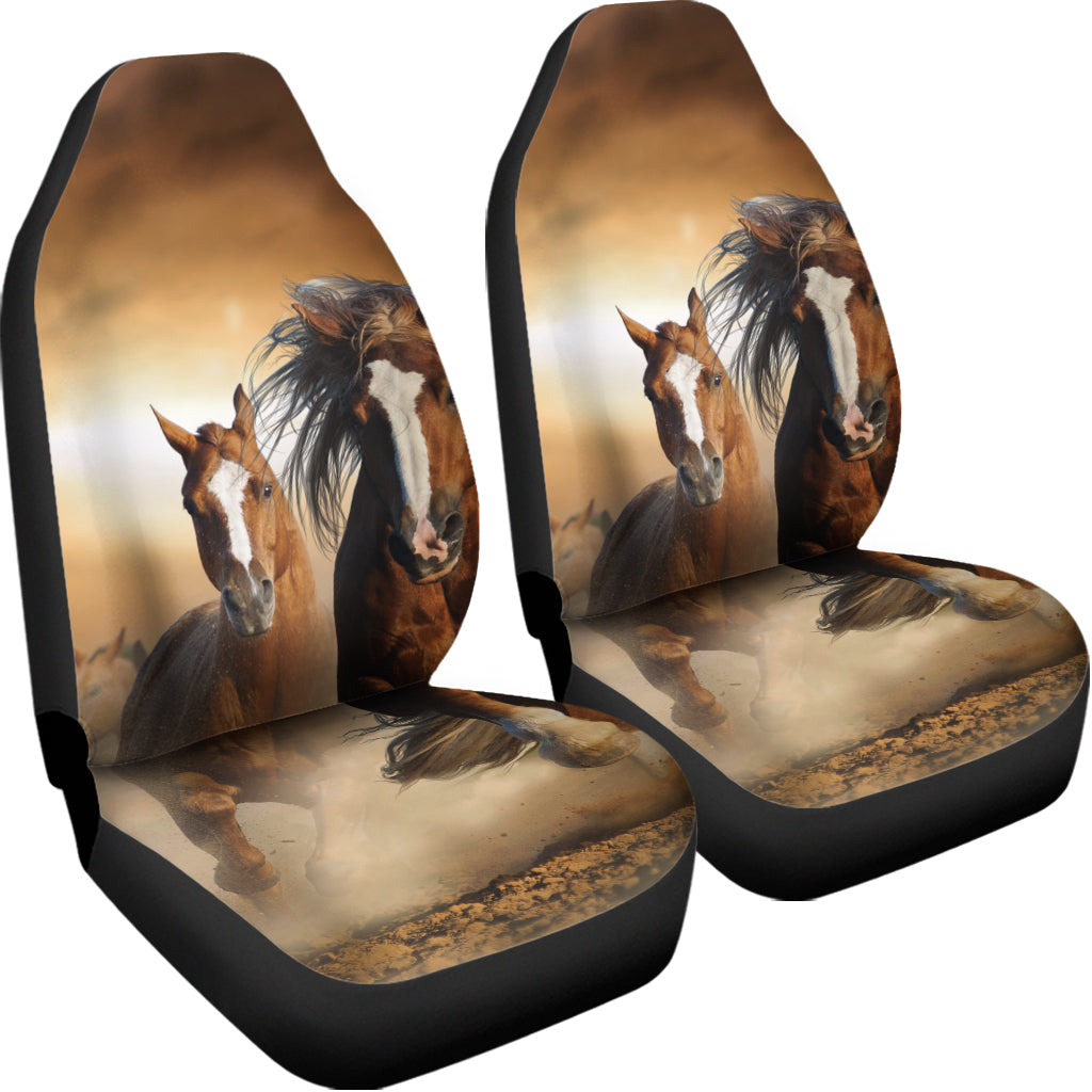 Running Wild Horses Print Universal Fit Car Seat Covers