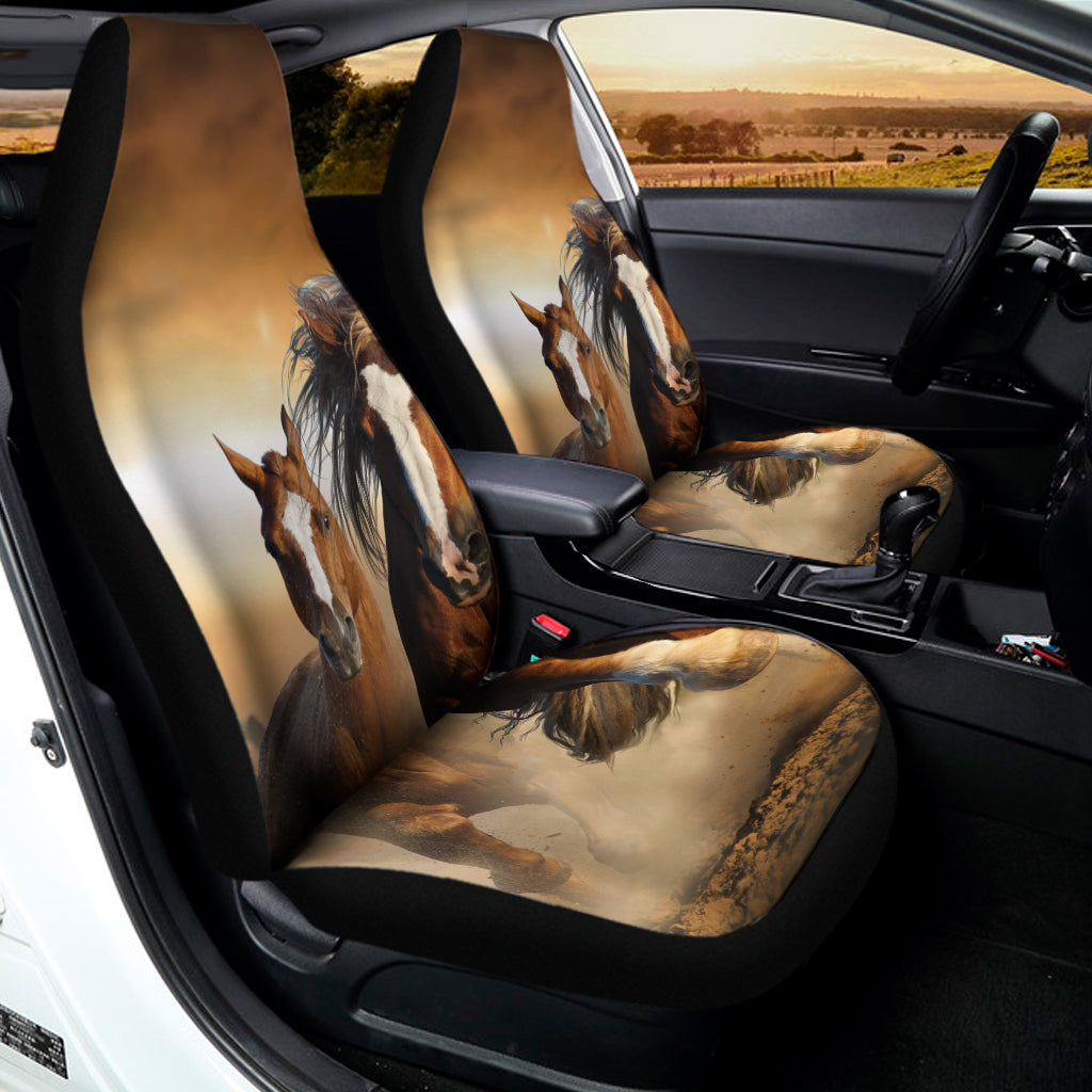 Running Wild Horses Print Universal Fit Car Seat Covers