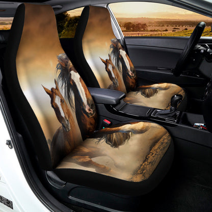 Running Wild Horses Print Universal Fit Car Seat Covers
