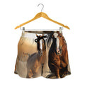 Running Wild Horses Print Women's Shorts