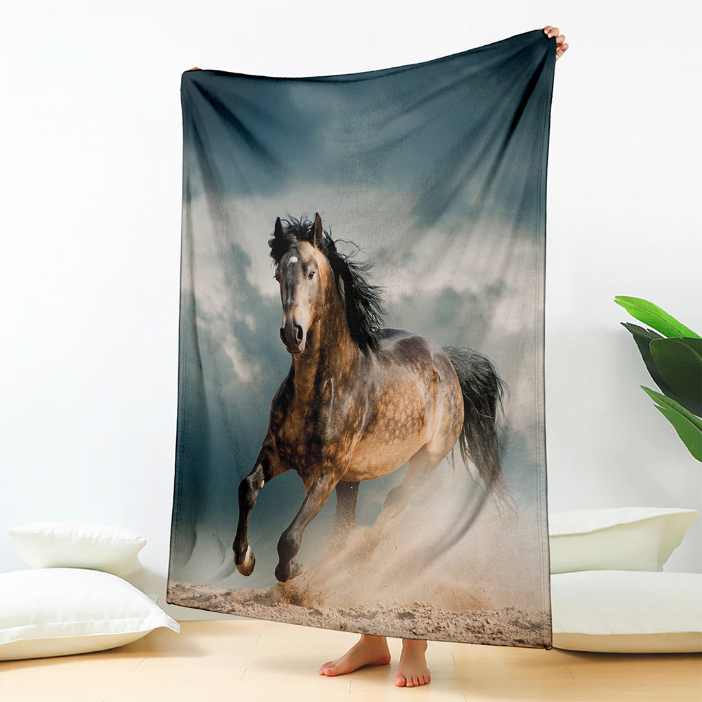 Running Wild Stallion Horse Print Blanket
