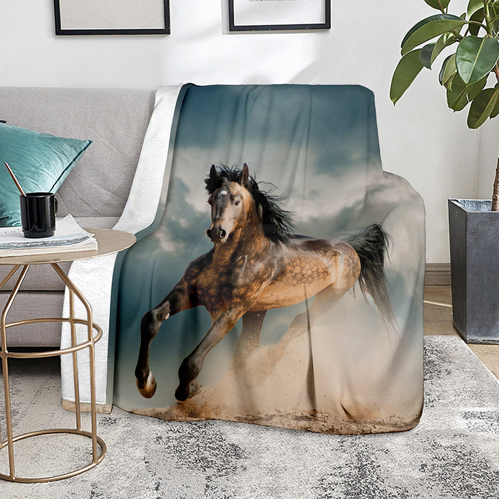 Running Wild Stallion Horse Print Blanket