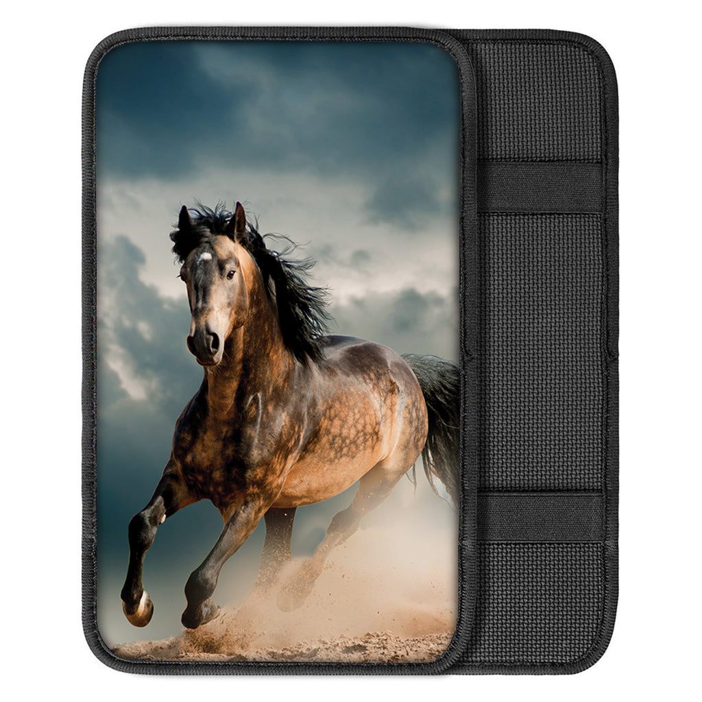 Running Wild Stallion Horse Print Car Center Console Cover