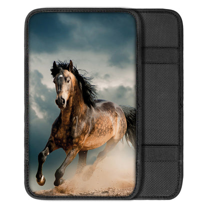 Running Wild Stallion Horse Print Car Center Console Cover