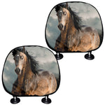 Running Wild Stallion Horse Print Car Headrest Covers