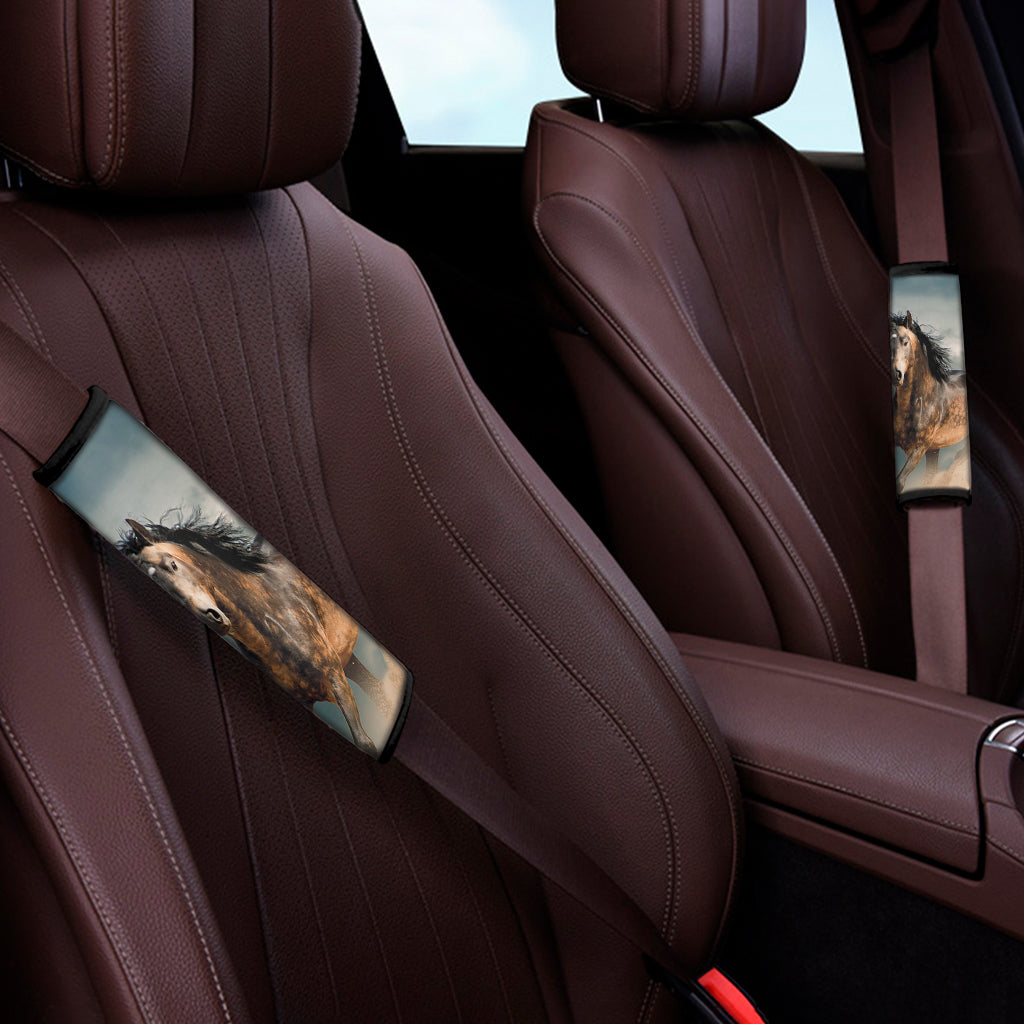 Running Wild Stallion Horse Print Car Seat Belt Covers