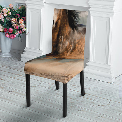 Running Wild Stallion Horse Print Dining Chair Slipcover