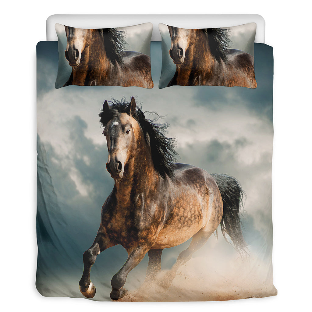 Running Wild Stallion Horse Print Duvet Cover Bedding Set