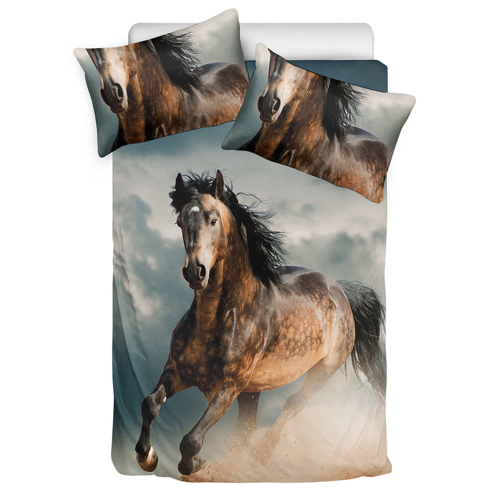 Running Wild Stallion Horse Print Duvet Cover Bedding Set