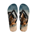 Running Wild Stallion Horse Print Flip Flops