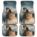 Running Wild Stallion Horse Print Front and Back Car Floor Mats