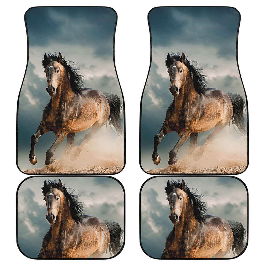 Running Wild Stallion Horse Print Front and Back Car Floor Mats