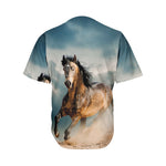Running Wild Stallion Horse Print Men's Baseball Jersey