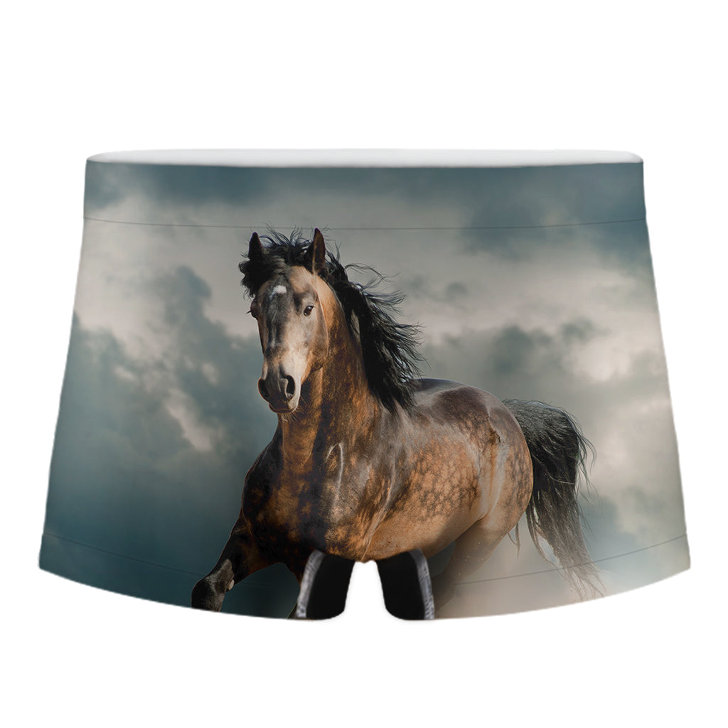 Running Wild Stallion Horse Print Men's Boxer Briefs