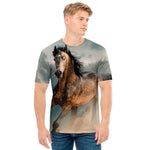 Running Wild Stallion Horse Print Men's T-Shirt