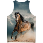 Running Wild Stallion Horse Print Men's Tank Top