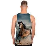 Running Wild Stallion Horse Print Men's Tank Top