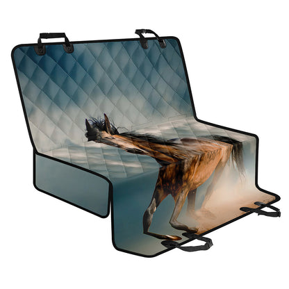 Running Wild Stallion Horse Print Pet Car Back Seat Cover