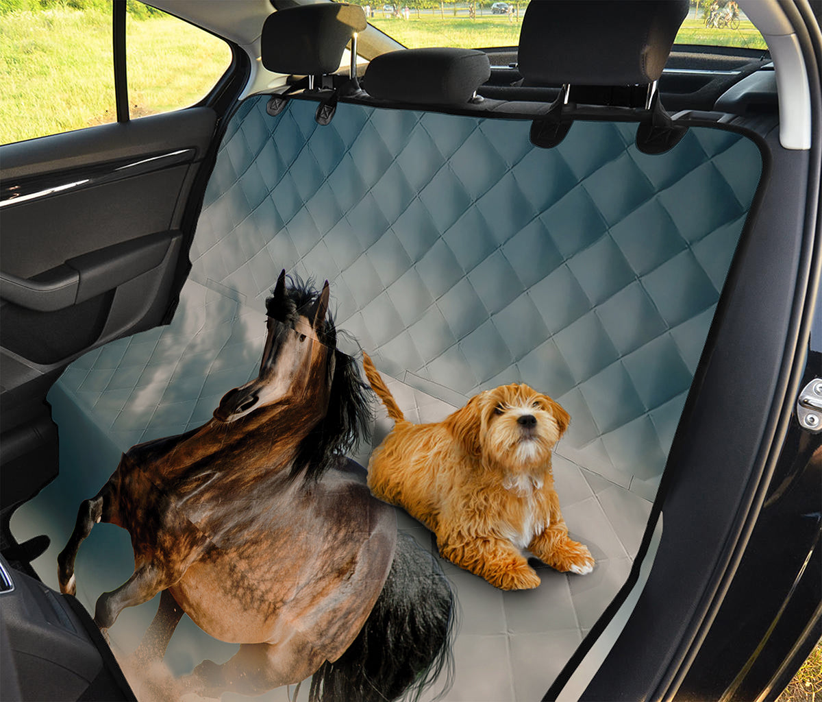 Running Wild Stallion Horse Print Pet Car Back Seat Cover