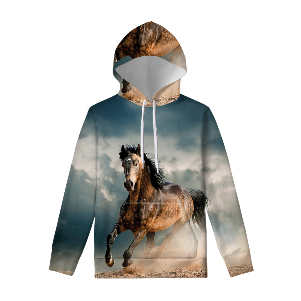 Running Wild Stallion Horse Print Pullover Hoodie