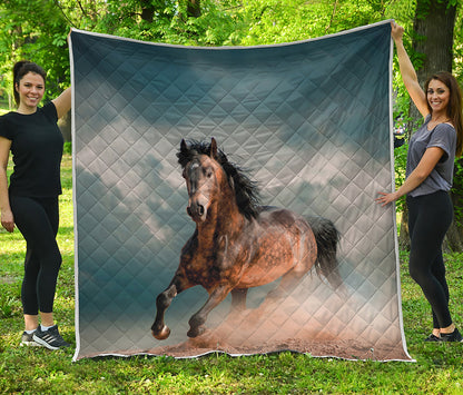 Running Wild Stallion Horse Print Quilt