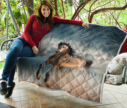 Running Wild Stallion Horse Print Quilt