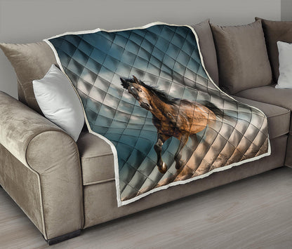 Running Wild Stallion Horse Print Quilt