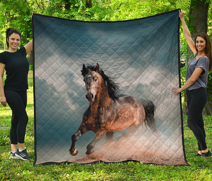 Running Wild Stallion Horse Print Quilt