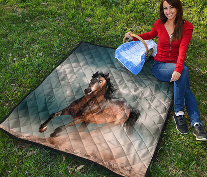 Running Wild Stallion Horse Print Quilt