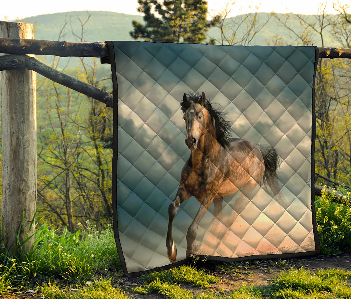 Running Wild Stallion Horse Print Quilt