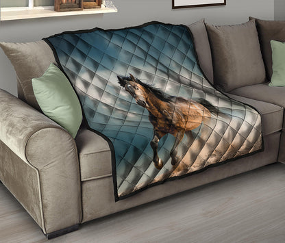 Running Wild Stallion Horse Print Quilt