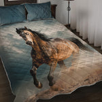 Running Wild Stallion Horse Print Quilt Bed Set
