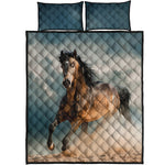 Running Wild Stallion Horse Print Quilt Bed Set