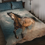 Running Wild Stallion Horse Print Quilt Bed Set