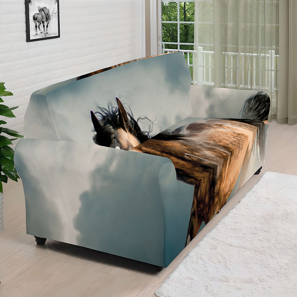 Running Wild Stallion Horse Print Sofa Cover