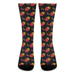 Sacred Heart Pattern Print Crew Socks