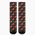 Sacred Heart Pattern Print Crew Socks