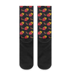 Sacred Heart Pattern Print Crew Socks