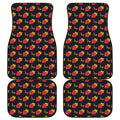 Sacred Heart Pattern Print Front and Back Car Floor Mats